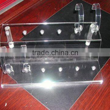 watch display-y1309124/acrylic step watch display with C set/2 tiers watch display stand /watch display stand