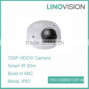 Vandal-proof IP67 1.3MP 720P Bulid-in Mic IR HDCVI Mobile Camera