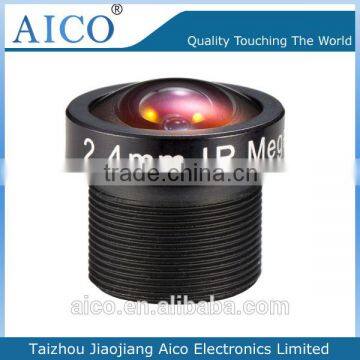 cn aico new products fixed iris 2.4mm 1/3 inch f2.0 megapixel m12 rear view lens