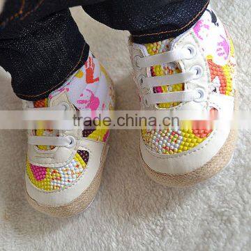 New fashion espadrille baby shoes soft sole spring shoes first walker shoes for infant kids