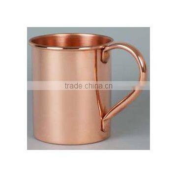 Amazon Manufacturer 100% Solid Pure Copper Custom Moscow Mule Mug Smooth Finished