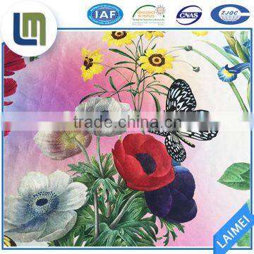 Wholesale 100% polyester flower pigment printing fabric for bed sheet fabric