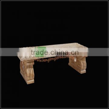 Indoor Stone Table with beautiful flower carvings on the top and legs