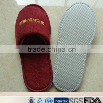 Hotel Washable 100% Cotton Slipper With Embroideried Logo