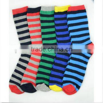 Unisex Multi-colorful Striped Casual Dress Cotton Socks socks Custom Socks