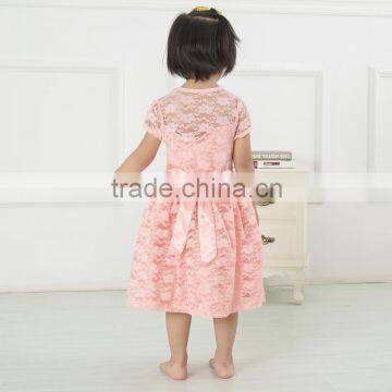 Colorful New Summer Lace Casual Designer One Piece Party Dress Baby Girl Flower Dress Children Clothing