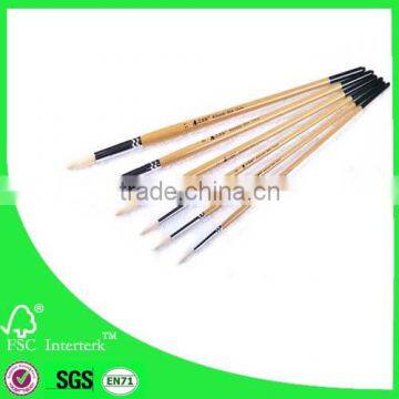 Artist paint brush bristle brush China supplier 12pcs/set