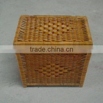 high-quality rattan basket with lid, usage for serving food/ cloth