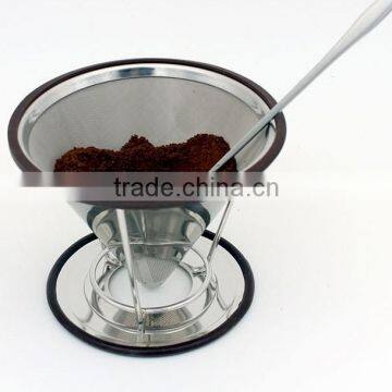 Coffee Pour Over Cone Dripper/Stainless Steel Coffee Filter and Maker photo-2