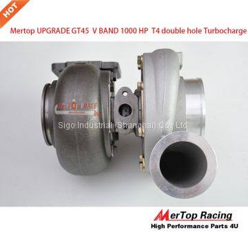 Mertop UPGRADE GT45 V BAND TURBO TURBOCHARGER COMPRESSOR 1000 HP CAPABLE T4 BIG photo-3