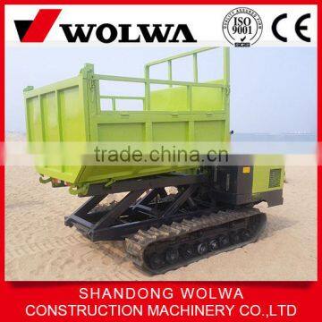 wet place used track transporter truck with load weight 3 ton