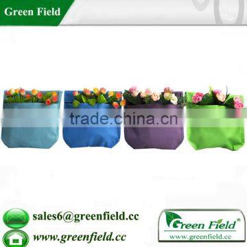 Vertical garden flower planter bag,green felt hanging flower bags