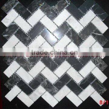 NATURAL JET BLACK MARBLE MOSAIC TILES photo-5
