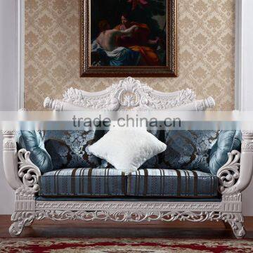 New Design Solid Wood Living Room Furniture Fabric Sofa Set photo-3