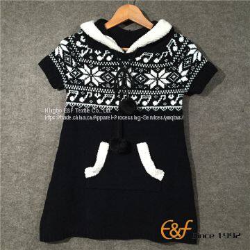 Long Section Sweater With Snowflake Jacquard for Girl photo-1