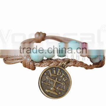 Handmade Wax Wire Ceramic Bead Bracelet