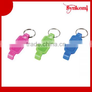 Plastic keyring beer bottle opener