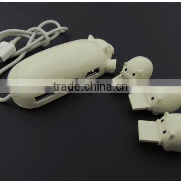 2015 Best Selling Pig Shape USB Hub Creative 3 USB Connect Computer USB Hub photo-2