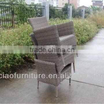 Garden Furniture Half Round Wicker Dining Chairs photo-6