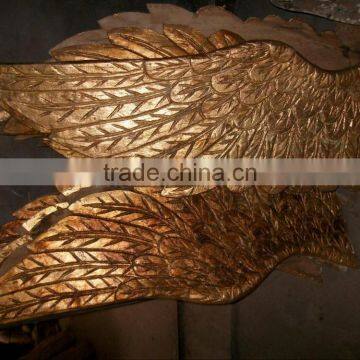 Antique Imitation Wooden Wings Sculpture Home Decoration Sculpture photo-3
