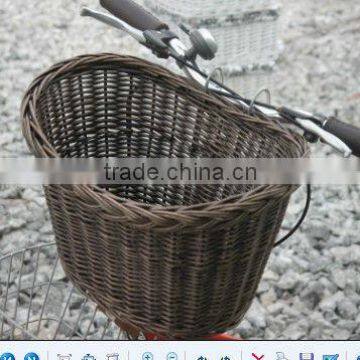 factory supply graceful brown wicker bicycle basket