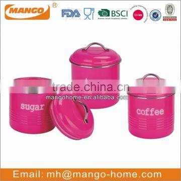 Custom Printed Kitchen Storage Tins Set of Three Metal Can photo-5