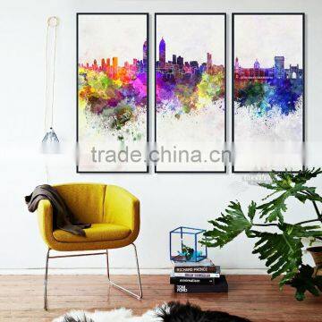 Amazon Hot Handmade Colorful Abstract Mode Paintings on Canvas Bright Lihgt Red Green Blue Wall Decor Framed Ready to Hang