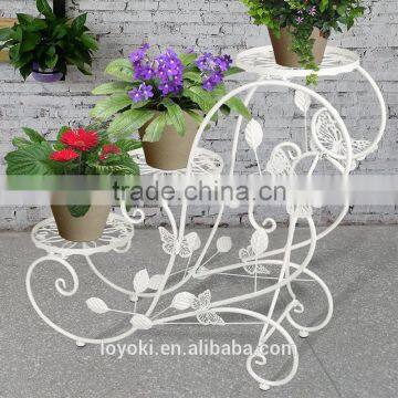 Classic Plant Stand Shelf Holds Garden 3 Tier Iron Flower Pot Stand photo-5