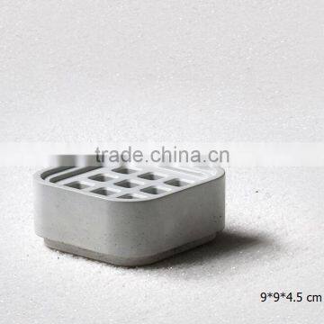 Desktop Use Concrete Storage Box Handmade Square Cement Pen Holder photo-2
