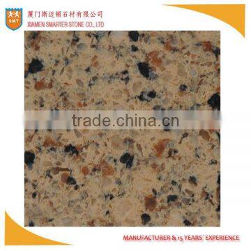 Brown Artificial Quartz Stone with Black Spot