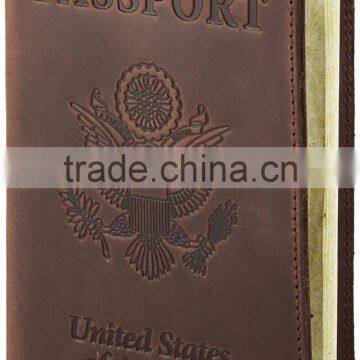 LOW Price High Quality Men Black Custom Genuine Leather Passport Holder COVER photo-4