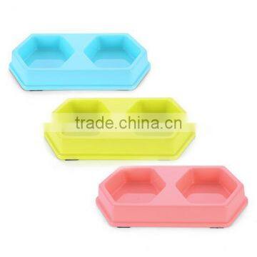 hexagon shape 2 case non slip dog bowl