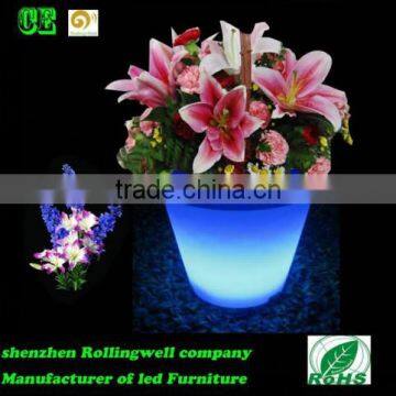LED Large and Tall Flower Pots /led Cheap Plastic Fancy Plastic Large Led Flower Pot photo-3