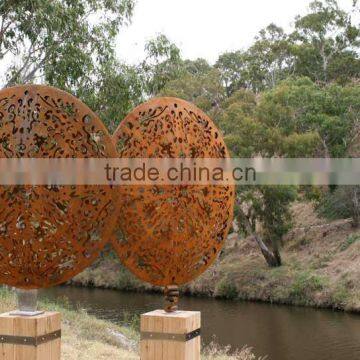Outdoor Modern Art Metal Craft Stainless Steel Garden Corten Steel Sculpture photo-3