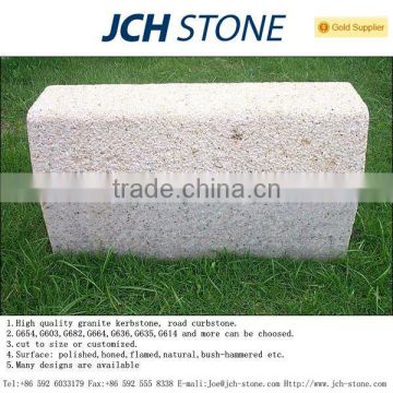 Garden road square seat granite kerbstone