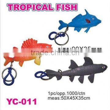 PVC tropical fish keychain