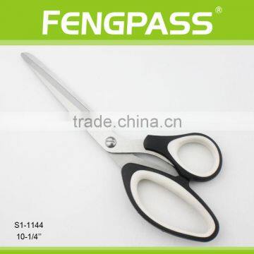 S1-1144 10.25 inch 2Cr13 Stainless Steel Blade With PP+TPR Plastic Handle Long Blade Cutting Stationery Scissors