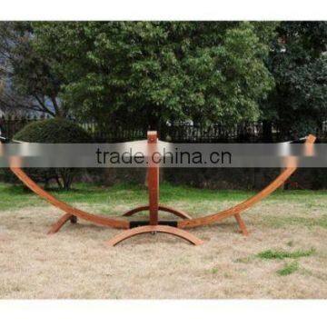 Garden Wooden Frame Hammock Swing Chaise Longue Awning Chair photo-4