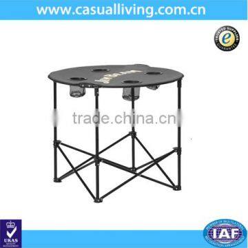 Outdoor Portable Round Folding Camping Table For Picnics and Travel