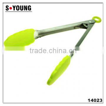 14023 Barbecue Grill Tongs Silicone Kitchen Serving Locking Food Tong photo-3