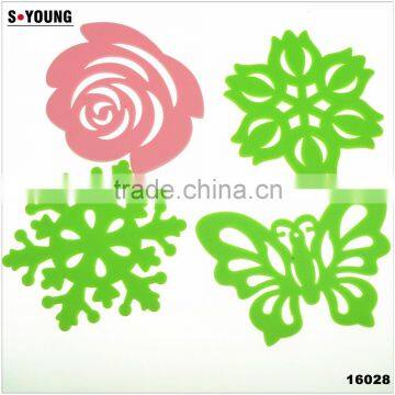 16021 Heart Shape Silicone High Temperature Heat Insulation Mat Kitchenwares Silicone Mat Flexible Silicone Heating Mat photo-4