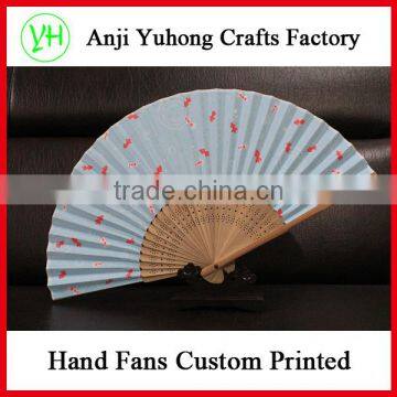 Wholesale Custom Bamboo Nylon Fold Hand Fan photo-4