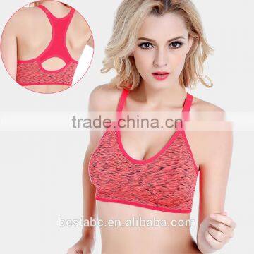Women Cross Gym Fitness Pattern Seamless Sports Bra Made Yoga Bra photo-2