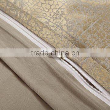 Bedding Sets 4pcs Cotton Satin Jacquard Duvet Quilt Bed Covers King Queen Size Luury Golden Bedclothes Comforters Bedlinen. photo-4