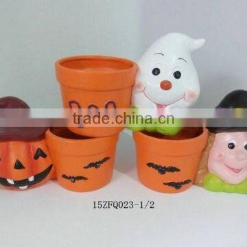 Halloween Pumpkin Ceramic Flower Pot Festival Decorations photo-5
