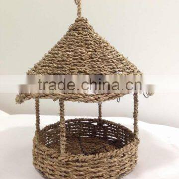 Hiyi bird feeder woven seagrass hanging bird house