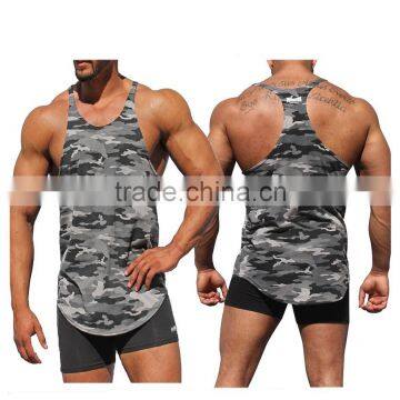 Dry fit fitness running tank top camo sublimation