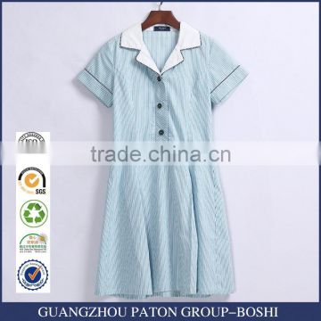 2017 New Design Primary Summer Dress School Uniform