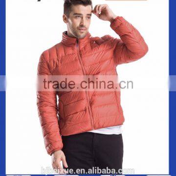 high quality winter light weight weatherproof men's packable jacket men down coat