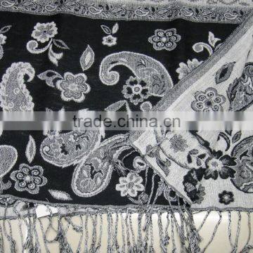 2016 Fashion Stylish Women Russian Classic Jacquard Paisley Floral Viscose Shawl photo-2